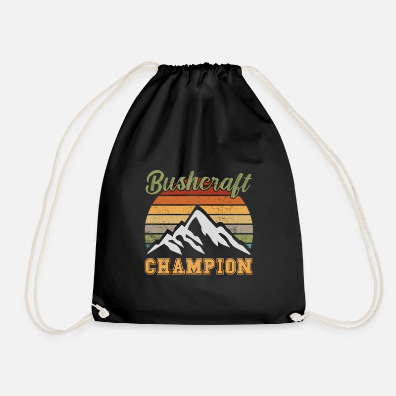 Bushcraft Champion / Bushcraft - Drawstring Bag - black