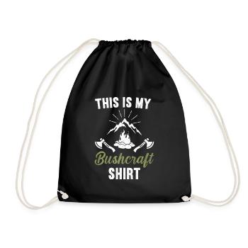 This is my Bushcraft Outfit / Bushcraft - Drawstring Bag - black - Front