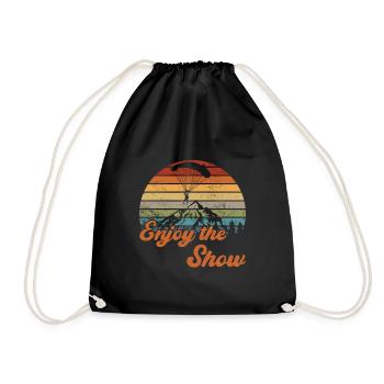 Profitez du spectacle / Parachutisme - Sac de sport léger - noir - Devant