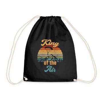 Roi de l’air / Parachutisme - Sac de sport léger - noir - Devant