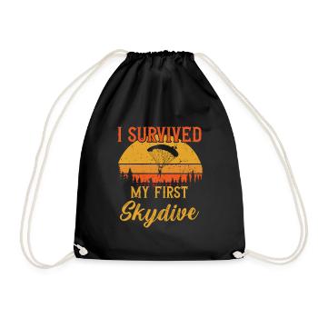 J’ai survécu à mon premier Skydive / Parachutisme - Sac de sport léger - noir - Devant