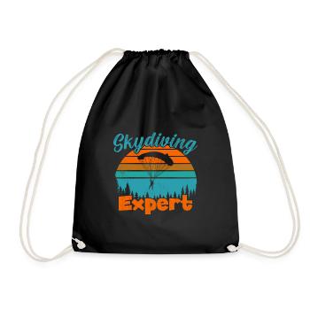 Expert en parachutisme / Fallschirmspringen - Sac de sport léger - noir - Devant