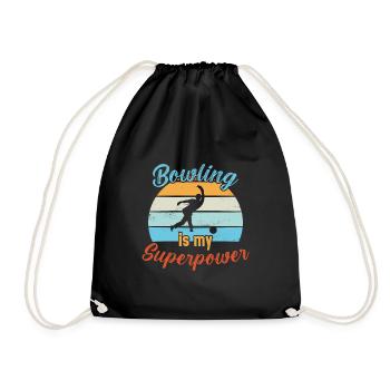 Bowling est mon superpouvoir / Bowling - Sac de sport léger - noir - Devant