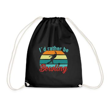 Je préfère être Bowling / Bowling - Sac de sport léger - noir - Devant