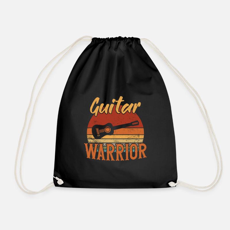 Guitar Warrior / Gitarre - Drawstring Bag - black