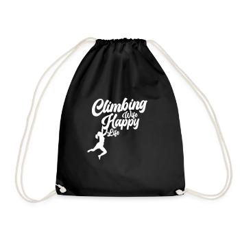 Climbing Climbing Climbers Bouldering Mountaineers - Drawstring Bag - black - Front