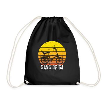 Bonanzarad Bonanza Bike Hipster Birthday 1964 - Drawstring Bag - black - Front