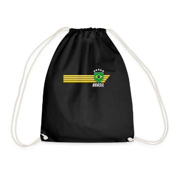 Brésil Maillot de fan de football brésilien Seleção - Sac de sport léger - noir - Devant