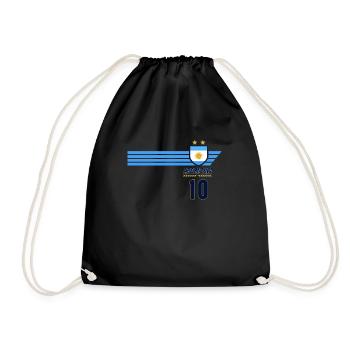 Maillot de fan de football de l’Argentine Albiceleste - Sac de sport léger - noir - Devant