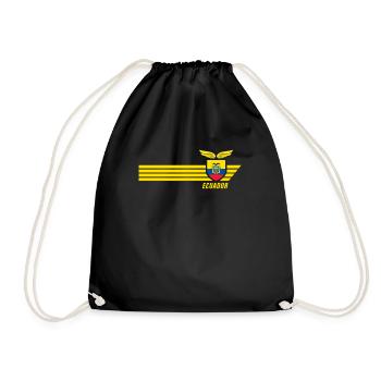 Ecuador Los Tricolores Football Fan Jersey - Drawstring Bag - black - Front