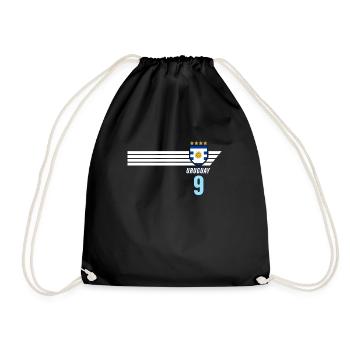 Uruguay Urus La Celeste Fußball Fan Trikot - Turnbeutel - Schwarz - Vorne