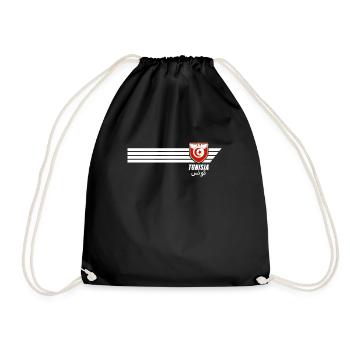 Tunisia Les Aigles Tunisia Football Fan Jersey - Drawstring Bag - black - Front