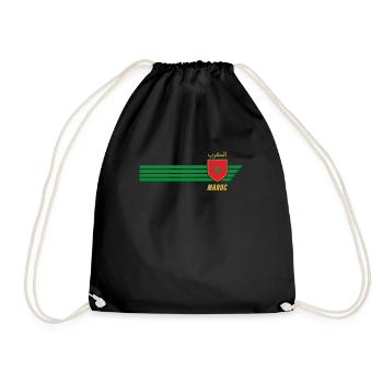 Maroc Maillot de fan de football des Lions marocains - Sac de sport léger - noir - Devant