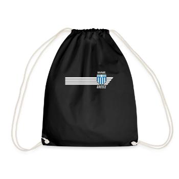 Greece Hellas Greece Greek Football - Drawstring Bag - black - Front