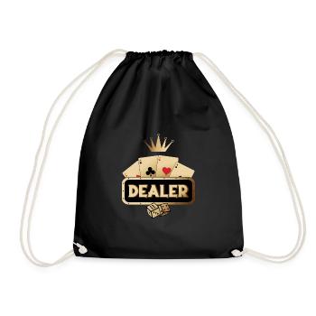 Poker Dealer Poker Player Jeu de cartes-cadeaux - Sac de sport léger - noir - Devant