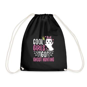 Cool girls go ghost hunting - Turnbeutel - Schwarz - Vorne