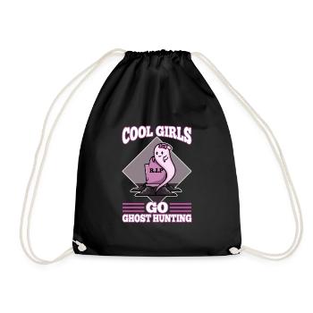 Cool girls go ghost hunting - Turnbeutel - Schwarz - Vorne