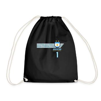 Argentine Albiceleste Supporter Maillot de Foot - Sac de sport léger - noir - Devant
