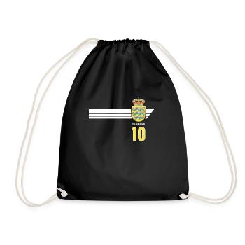 Danemark Football Armoiries danoises Drapeau Dynamite - Sac de sport léger - noir - Devant