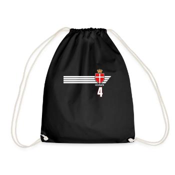 Danemark Football Armoiries danoises Drapeau Dynamite - Sac de sport léger - noir - Devant