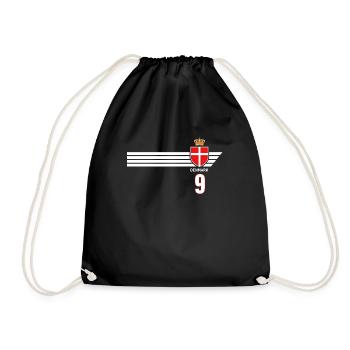 Danemark Football Armoiries danoises Drapeau Dynamite - Sac de sport léger - noir - Devant