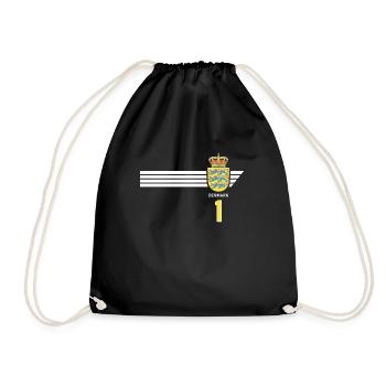 Danemark Football Armoiries danoises Drapeau Dynamite - Sac de sport léger - noir - Devant