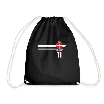 Danemark Football Armoiries danoises Drapeau Dynamite - Sac de sport léger - noir - Devant