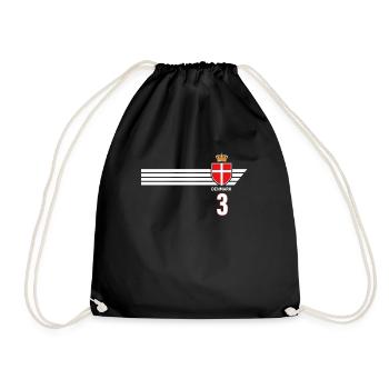 Danemark Football Armoiries danoises Drapeau Dynamite - Sac de sport léger - noir - Devant