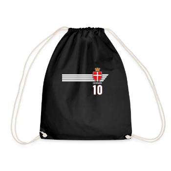 Danemark Football Armoiries danoises Drapeau Dynamite - Sac de sport léger - noir - Devant
