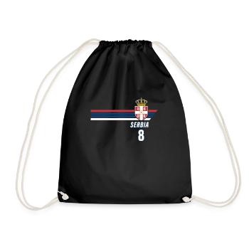 Serbie Srbija Patriotism Football Fan Jersey - Sac de sport léger - noir - Devant