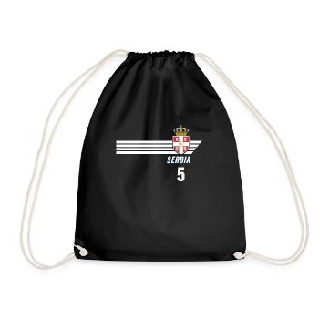 Serbie Srbija Patriotism Football Fan Jersey - Sac de sport léger - noir - Devant