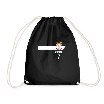 Serbie Srbija Patriotism Football Fan Jersey - Sac de sport léger - noir - Devant