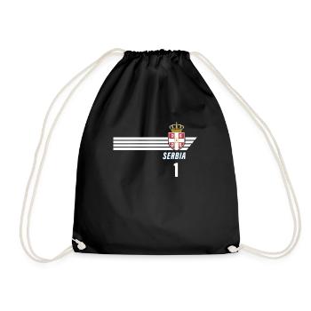 Serbie Srbija Patriotism Football Fan Jersey - Sac de sport léger - noir - Devant
