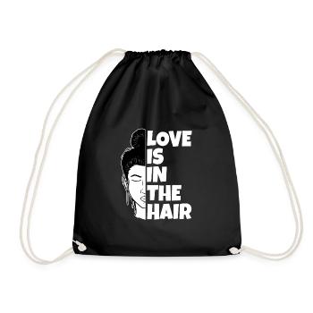 Love Is In The Hair - Turnbeutel - Schwarz - Vorne