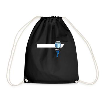 Greece Hellas Greece Greek Football - Drawstring Bag - black - Front