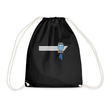 Greece Hellas Greece Greek Football - Drawstring Bag - black - Front