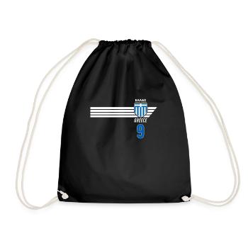 Greece Hellas Greece Greek Football - Drawstring Bag - black - Front