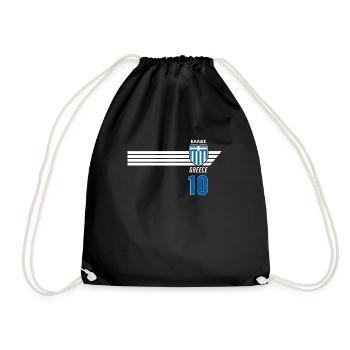 Greece Hellas Greece Greek Football - Drawstring Bag - black - Front