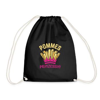 Pommes Frites Pommes Liebhaber Pommes Fritten Gesc - Turnbeutel - Schwarz - Vorne
