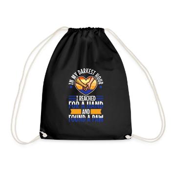 In my darkest hour i reached for a hand and found - Drawstring Bag - black - Front