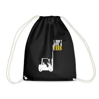 Forklift Warehousing Logistician Forklift Driver - Drawstring Bag - black - Front