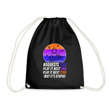 DJ Request - Drawstring Bag - black - Front
