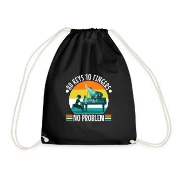88 touches 10 doigts pas de problème - Sac de sport léger - noir - Devant