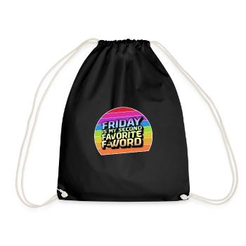 Vendredi est mon deuxième mot préféré - Sac de sport léger - noir - Devant