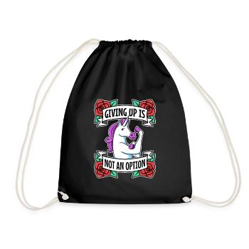 Abandonner n’est pas une option - Sac de sport léger - noir - Devant