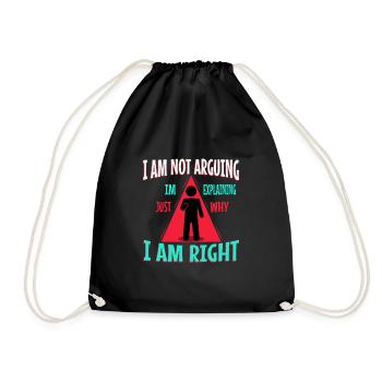 Je ne discute pas, j’explique simplement pourquoi j’ai raison - Sac de sport léger - noir - Devant