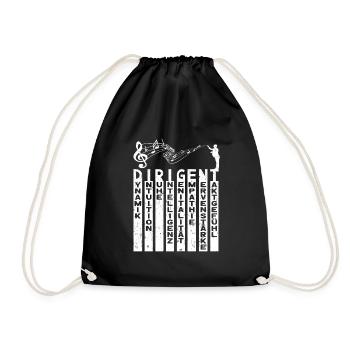 Choirmaster Orchestra Conductor Music Key Music - Drawstring Bag - black - Front