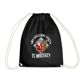 Mon de Noël est le whisky - Sac de sport léger - noir - Devant