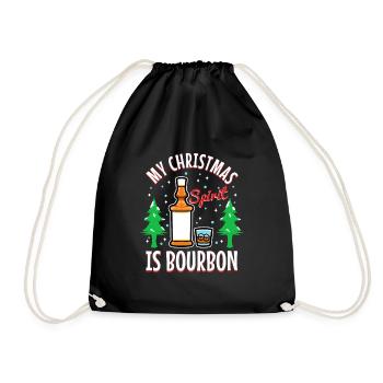 Mon de Noël est le bourbon - Sac de sport léger - noir - Devant