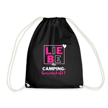 Tolle Camping-Gemeinschaft! - Turnbeutel - Schwarz - Vorne